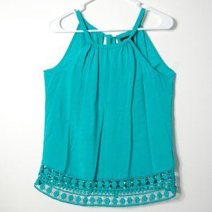 Nicole Miller Turquoise Tank Top